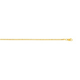 14K Yellow Gold 2.5mm Semi-Solid Box 22 Chain with Lobster Lock