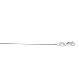 14K White Gold 0.45mm Classic Box 18 Chain with Lobster Lock