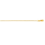 14K Yellow Gold 1mm Octagonal Box 20 Chain with Lobster Lock