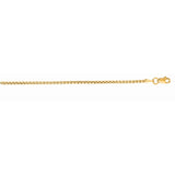 14K Yellow Gold 1.3mm Lite Round Box 18 Chain with Lobster Lock