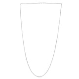 14K White Gold 1.3mm Lite Round Box 18 Chain with Lobster Lock