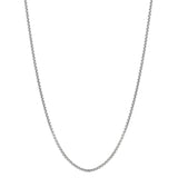14K White Gold 1.8mm Lite Round Box 16 Chain with Lobster Lock
