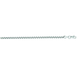 14K White Gold 2.5mm Lite Round Box 24 Chain with Lobster Lock
