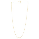 14K Yellow Gold 1.1mm Diamond Cut Cable 24 Chain with Spring Ring