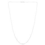 14K White Gold 0.87mm Diamond Cut Cable 20 Chain with Lobster Lock