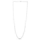 14K White Gold 1.9mm Diamond Cut Cable 24 Chain with Lobster Lock