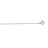 14K White Gold 0.68mm Diamond Cut Cable 18 Chain with Spring Ring Clasp