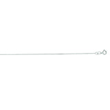 14K White Gold 0.5mm Diamond Cut Flat Cable 18 Chain with Spring Ring