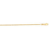 14K Yellow Gold 18 1.4mm Diamond Cut Royal Rope Chain with Lobster Lock