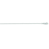 14K White Gold 1.5mm Oval Cable 18 Chain with Lobster Lock