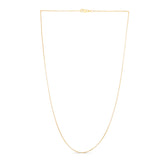 14K Yellow Gold 1.1mm Diamond Cut Rolo 18 Chain with Lobster Lock