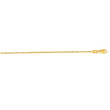 14K Yellow Gold 1.5mm Lite Forsantina 18 Chain with Lobster Lock