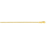 14K Yellow Gold 1.8mm Lite Forsantina 16 Chain with Lobster Lock