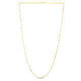 14K Yellow Gold 1.3mm Singapore 10 Chain Anklet with Spring Ring Clasp