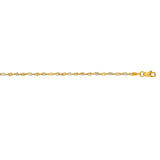 14K Gold 2.5mm Singapore 16 Chain with Lobster Lock