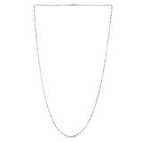 14K White Gold 1.3mm Singapore 20 Chain with Lobster Lock
