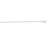 14K White Gold 1.1mm Singapore 16 Chain with Spring Ring Clasp