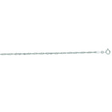 14K White Gold 1.8mm Singapore 20 Chain with Spring Ring Clasp