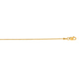 14K Yellow Gold 0.9mm Round Snake 24 Chain with Lobster Lock
