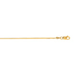 14K Yellow Gold 0.98mm Octagonal Snake 16 Chain with Lobster Lock