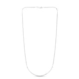 14K White Gold 1.1mm Milano 20 Chain with Lobster Lock