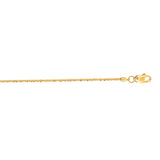 14K Yellow Gold 1.1mm Sparkle 16 Chain with Lobster Lock