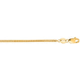 14K Yellow Gold 1mm Foxtail 16 Chain with Lobster Lock