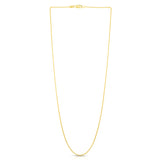 14K Yellow Gold 1mm Round Wheat 20 Chain with Lobster Lock