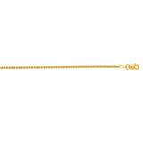 14K Yellow Gold 1.5mm Round Wheat 30 Chain with Lobster Lock