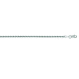 14K White Gold 2.1mm Round Wheat 24 Chain with Lobster Lock