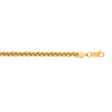 14K Yellow Gold 3.2mm Lite Round Wheat 24 Chain with Lobster Lock