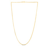14K Yellow Gold 1.8mm Square Wheat 16 Chain with Lobster Lock