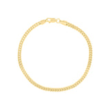 14K Yellow Gold 20 3mm Semi-Solid Square Franco Chain with Lobster Lock
