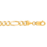 14K Yellow Gold 6mm Figaro 24 Chain with Lobster Lock