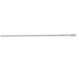14K White Gold 2.2mm Gourmette 20 Chain with Lobster Lock