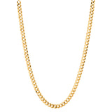 14K Yellow Gold 4.7mm Comfort Curb 20 Chain with Lobster Lock