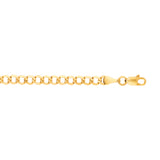 14K Yellow Gold 24 4.4mm Lite Curb Chain with Lobster Lock