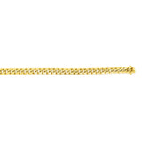 14K Yellow Gold 6.1mm Semi-Solid Classic Miami Cuban 8.5 Chain Bracelet with Box Lock