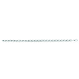 14K White Gold 5.5mm Semi-Solid Miami Cuban 8.5 Chain Bracelet with Lobster Lock