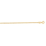 14K Yellow Gold 20 1.4mm Diamond Cut Royal Rope Chain with Spring Ring Clasp