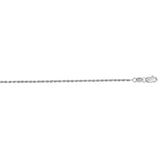 14K White Gold 16 1.4mm Diamond Cut Royal Rope 16 Chain with Lobster Lock