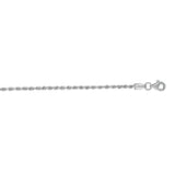 14K White Gold 1.8mm Diamond Cut Royal Rope 16 Chain with Lobster Lock