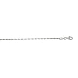 14K White Gold 2mm Diamond Cut Royal Rope 24 Chain with Lobster Lock