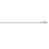 14K White Gold 1.5mm Lite Rope 18 Chain with Lobster Lock