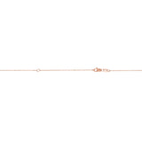 14K Rose Gold 0.87mm Extendable 18 Chain with Lobster Lock. Jump Ring at 16 inches.