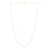 14K Yellow Gold .5mm Double Extendable Rope 18 Chain (Jump Ring at 16 and 17 inch) with Spring Ring
