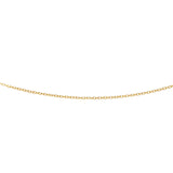 14K Yellow Gold 2.5mm Textured Cable 16 Chain with Lobster Lock