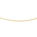 14K Yellow Gold 3.3mm Textured Cable 20 Chain with Lobster Lock