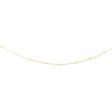 14K Yellow Gold 1.8mm Polished Bead Saturn 18 Chain with Spring Ring Clasp