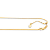 14K Yellow Gold 0.85mm Adjustable Box 30 Chain with Lobster Lock